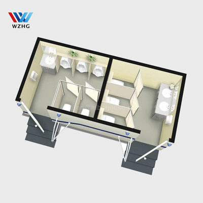 China Supplier flat pack prefab shower mobile toilet container cabin for sale